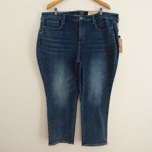 NYDJ Jeans Women's Plus Size 22W Blue Sheri Slim Ankle Stretch Denim